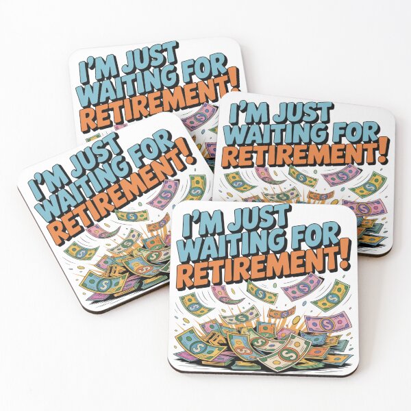 Item preview, I’m Just Waiting for Retirement – Money Rain Edition designed and sold by AndrewYoko.