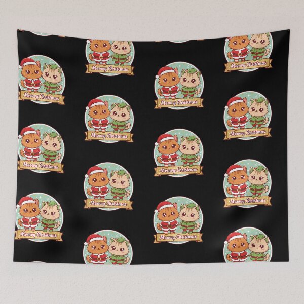 Item preview, Meowy Christmas Kawaii Cat Santa Cat Elf designed and sold by EXON-Publishing.