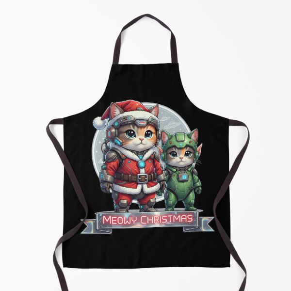 Item preview, Meowy Christmas Cyber SciFi Cat Santa Cat Elf designed and sold by EXON-Publishing.