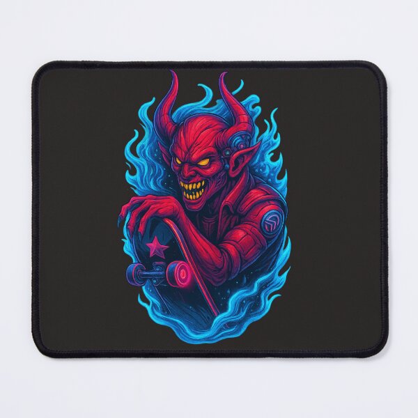 Item preview, Neon Demon Skater – Cyberpunk Devil Rider designed and sold by Thaivi Design.
