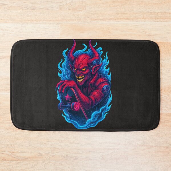Item preview, Neon Demon Skater – Cyberpunk Devil Rider designed and sold by Thaivi Design.