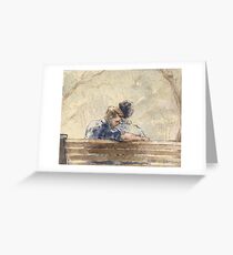 Park Bench Greeting Card