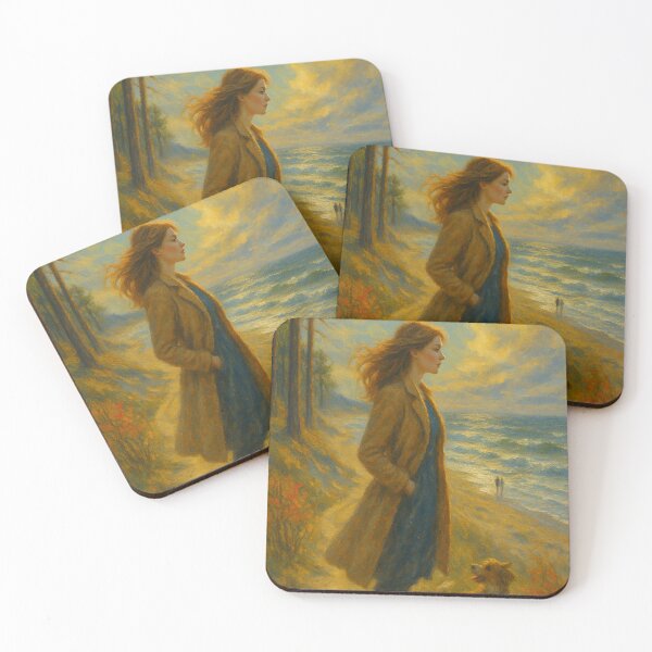 Item preview, Warm October Day – Baltic Coastline Oil Painting by GGSTCraft designed and sold by ggstcraft.