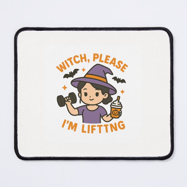 Item preview, Witch, Please — I’m Lifting | Kawaii Halloween Fitness Art designed and sold by MarCreativArt.
