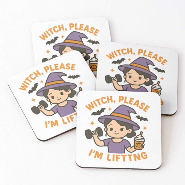 Item preview, Witch, Please — I’m Lifting | Kawaii Halloween Fitness Art designed and sold by MarCreativArt.
