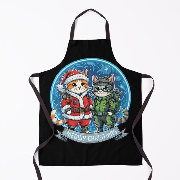 Item preview, Meowy Christmas Cyber SciFi Cat Santa Cat Elf designed and sold by EXON-Publishing.
