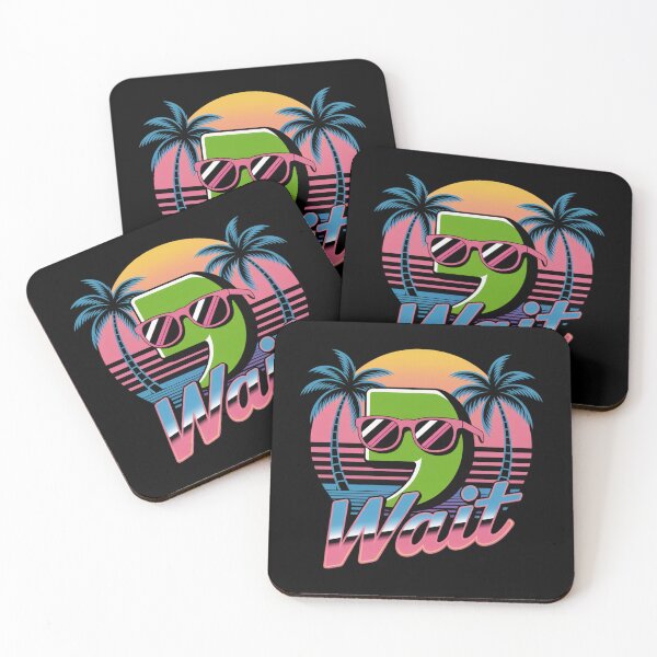 Item preview, Wait Cool Comma Retro 80s Synthwave Humor designed and sold by chattsuede.