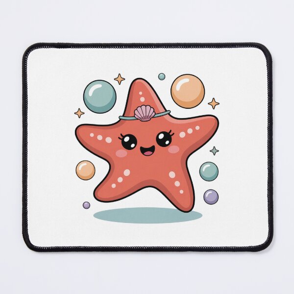Item preview, Ocean Cutie Pie Kawaii Pastel Dancing Starfish Illustration for Kids designed and sold by chattsuede.