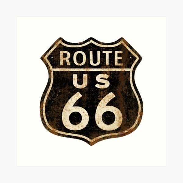 Vintage Route 66 Art Print