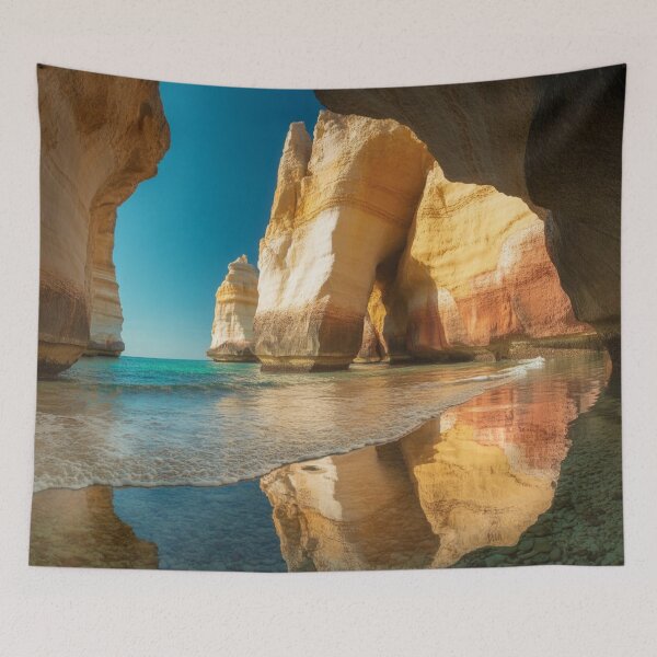 Item preview, Lifestyle Hub: Golden Hour Coastal Rock Arches over Turquoise Sea designed and sold by M&M Lifestyle Hub.