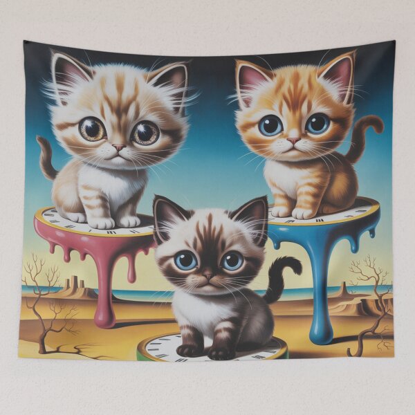Item preview, Cute kittens in the style of Salvador Dali. designed and sold by elegantpaterns.