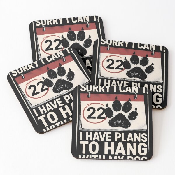 Item preview, Paw-sitively Booked: "I Can't Today, I've Got Doggo Hangout Plans" designed and sold by Senpaiwaves.