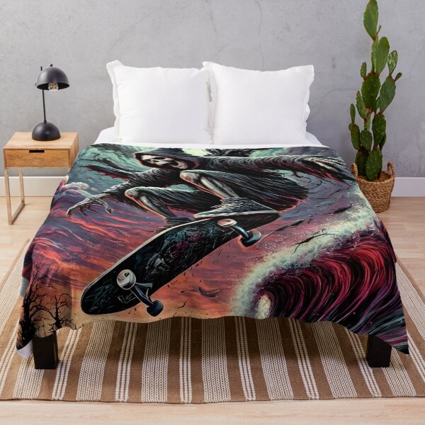 Item preview, Skater Grim Reaper – Ride the Wave of Death" designed and sold by Syed-Artist.