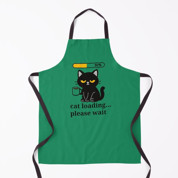 Item preview, “Cat Loading… Please Wait — Coffee & Low Battery Cat” designed and sold by BlackCat Vibe.
