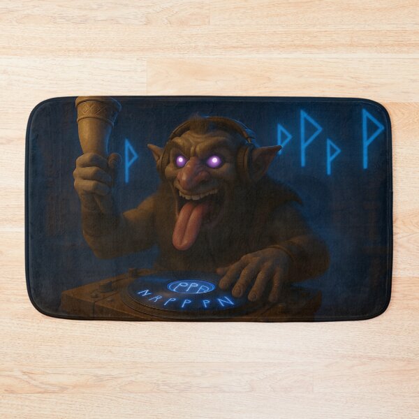 Item preview, Tungl-Troll DJ – Rune Disco Troll of the North in Brainrot style  designed and sold by NorseDrip.