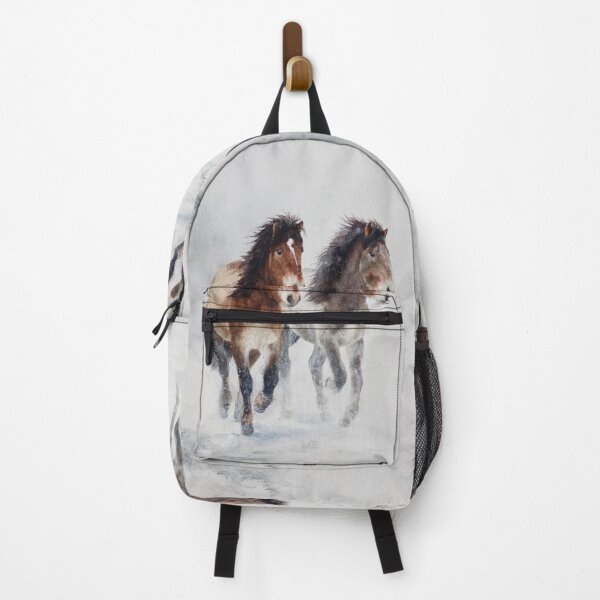 Item preview, A pair of Icelandic horses playing in a snowy landscape Horses in Motion designed and sold by CDC40.
