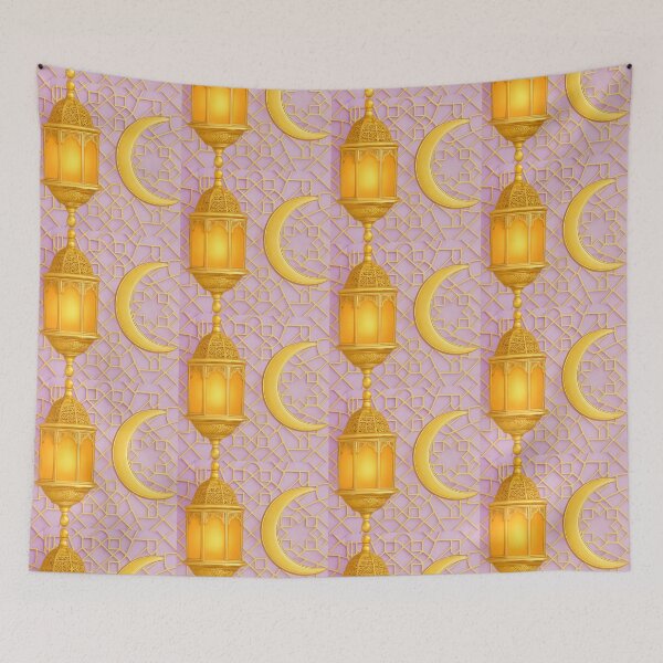 Item preview, "Ramadan Nights" Elegant Lantern, Moon & Geometric Art - (V.4) designed and sold by D-Islamic.