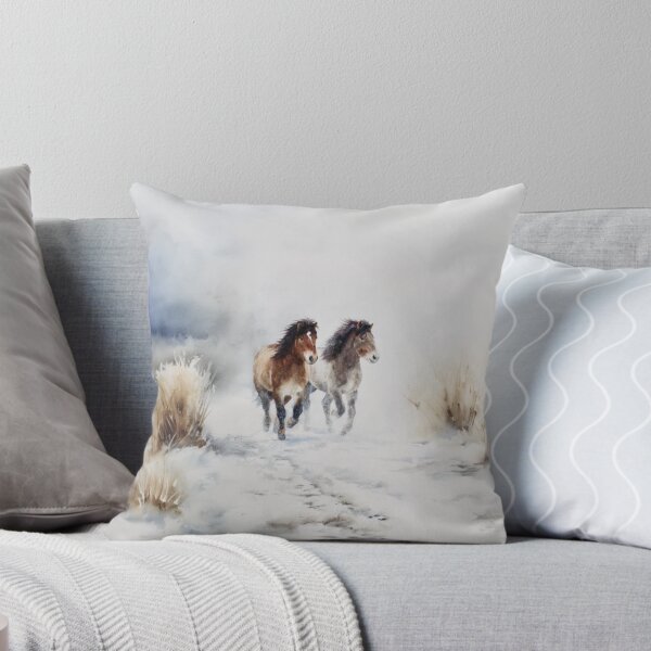 Item preview, A pair of Icelandic horses playing in a snowy landscape Horses in Motion designed and sold by CDC40.