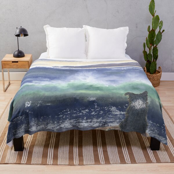 Item preview, Border Collie Dog Gazing out to Sea Watercolour Painting  designed and sold by SusanAlisonArt.