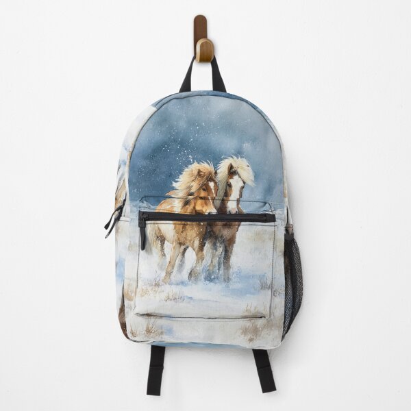 Item preview, A pair of Icelandic horses playing in a snowy landscape Horses in Motion designed and sold by CDC40.
