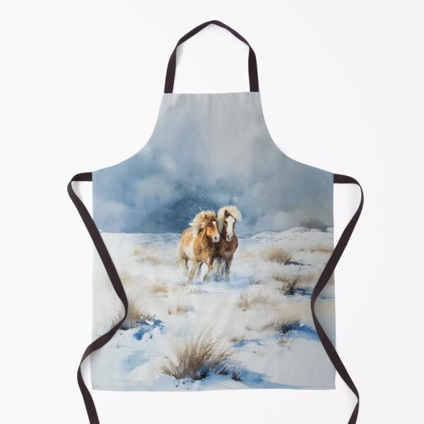 Item preview, A pair of Icelandic horses playing in a snowy landscape Horses in Motion designed and sold by CDC40.