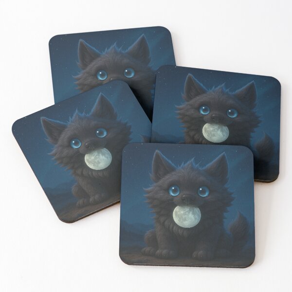 Item preview, Sköllipuff the Moon-Eater – Fluffy Nordic Moon Wolf in Brainrot style  designed and sold by NorseDrip.