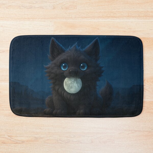 Item preview, Sköllipuff the Moon-Eater – Fluffy Nordic Moon Wolf in Brainrot style  designed and sold by NorseDrip.