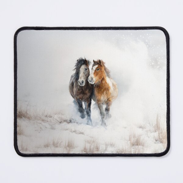Item preview, A pair of Icelandic horses playing in a snowy landscape Horses in Motion designed and sold by CDC40.