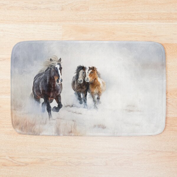Item preview, A pair of Icelandic horses playing in a snowy landscape Horses in Motion designed and sold by CDC40.