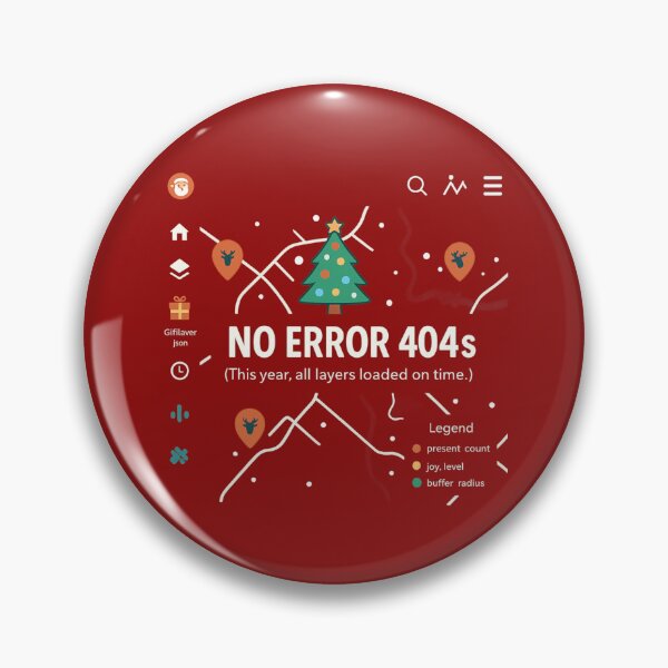 Item preview, No Error 404s – GIS Christmas Map Humor designed and sold by MapHappens.