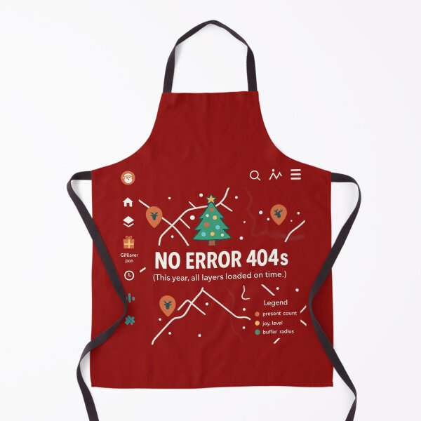 Item preview, No Error 404s – GIS Christmas Map Humor designed and sold by MapHappens.