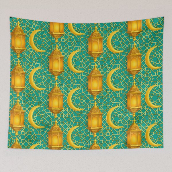 Item preview, "Ramadan Nights" Elegant Lantern, Moon & Geometric Art - (V.5) designed and sold by D-Islamic.