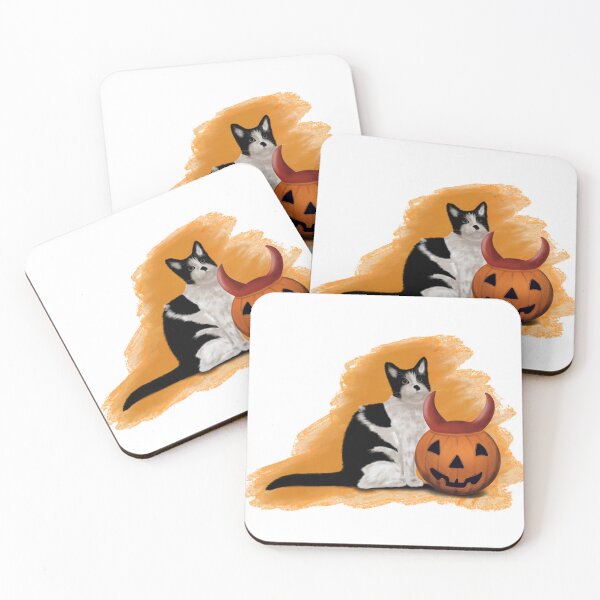 Item preview, Halloween Tuxedo Cat designed and sold by gracefullizard.
