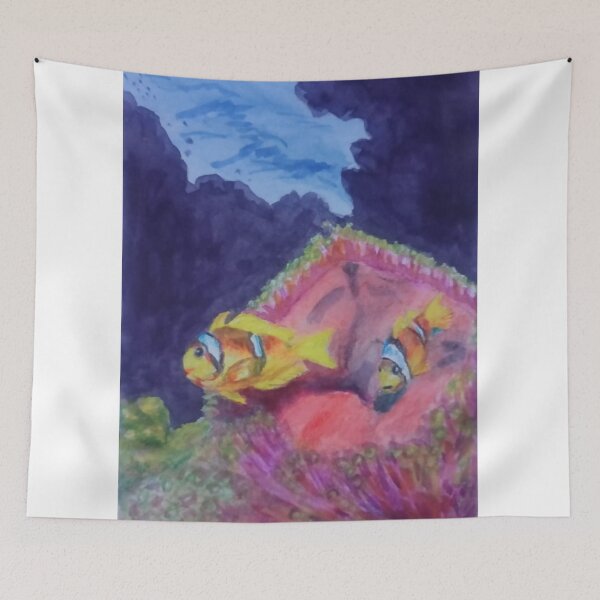 Item preview, Clownfish in anemone on the seabed designed and sold by nastjam2024.