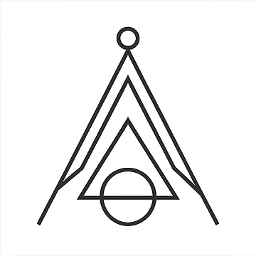 Artwork thumbnail, Abstract Geometric Compass Design by Le Grand Requin