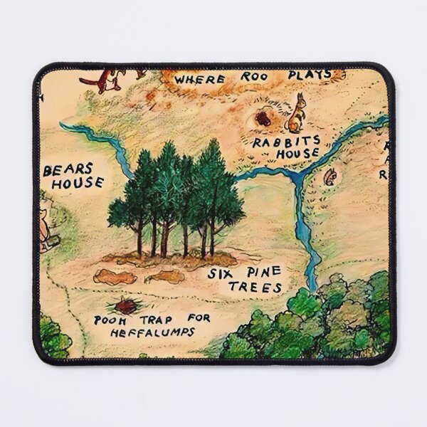 Item preview, Aged Winnie the Pooh 100 Acre Wood Map designed and sold by TeeARTHY.