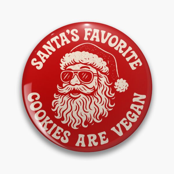 Item preview, Santa’s Favorite Cookies Are Vegan – Retro Groovy Vegan Christmas Santa designed and sold by VegancoreGoods.
