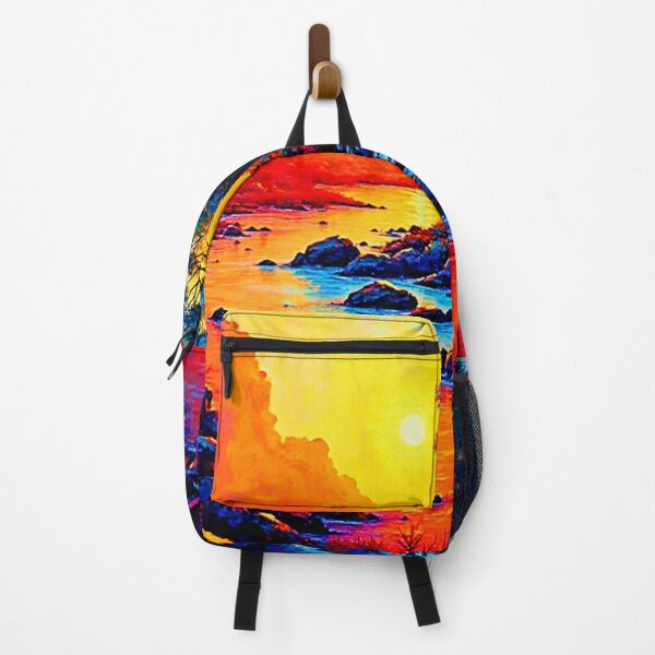 Item preview, Vibrant Sunset River Landscape Art designed and sold by Health And Fitness Posts e-Store.