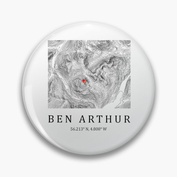 Item preview, Scottish Mountain Ben Arthur Topographic Map Design - Scotland Hiking Gift Contour Line Art designed and sold by Loom on the Loch.