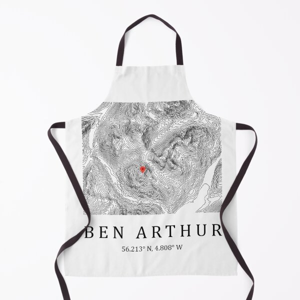 Item preview, Scottish Mountain Ben Arthur Topographic Map Design - Scotland Hiking Gift Contour Line Art designed and sold by Loom on the Loch.