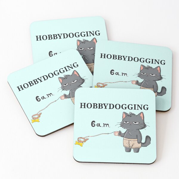 Item preview, Hobbydogging — Cat Walking an Invisible Dog | Funny Parody Design designed and sold by BlackCat Vibe.