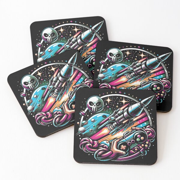 Item preview, Retro Space Shooter - Arcade Game Design with Rocket. designed and sold by The-T-In-Retro.