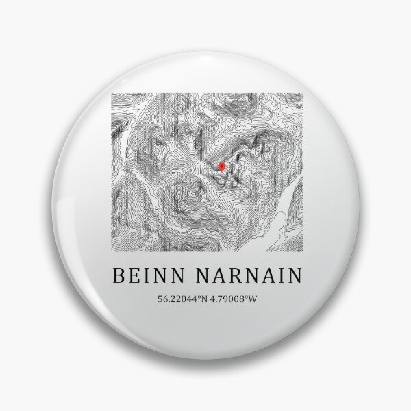 Item preview, Beinn Narnain Scotland Mountain Map Print - Scottish Munro Topographic Art Gift for Hikers designed and sold by Loom on the Loch.