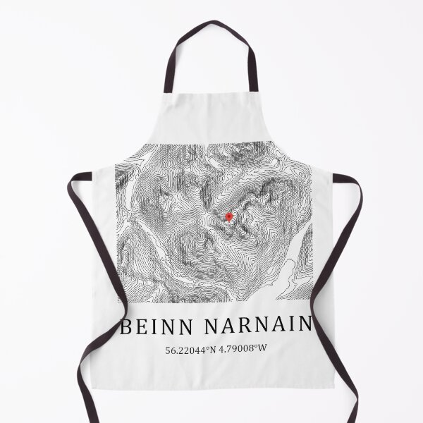 Item preview, Beinn Narnain Scotland Mountain Map Print - Scottish Munro Topographic Art Gift for Hikers designed and sold by Loom on the Loch.
