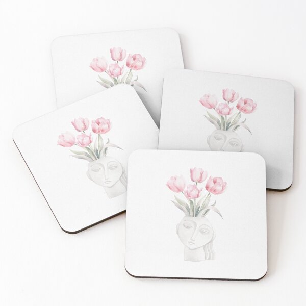 Item preview, floral flowers pink in vase designed and sold by Neranchara.
