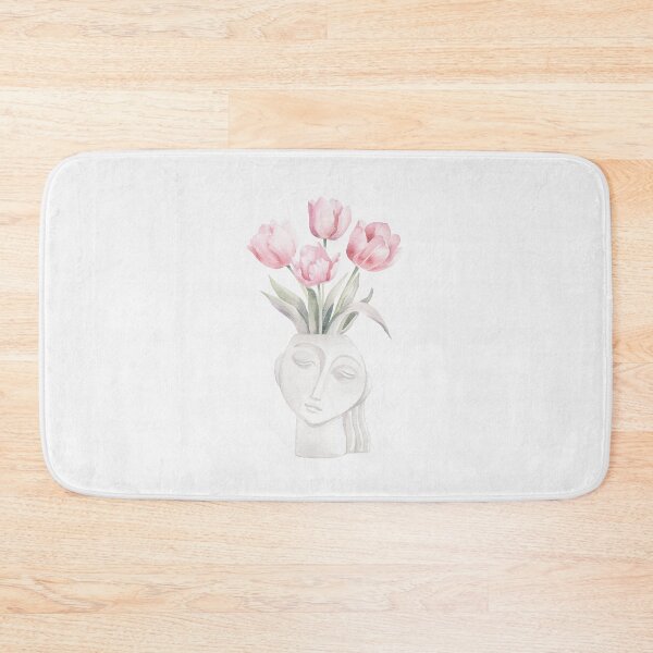 Item preview, floral flowers pink in vase designed and sold by Neranchara.