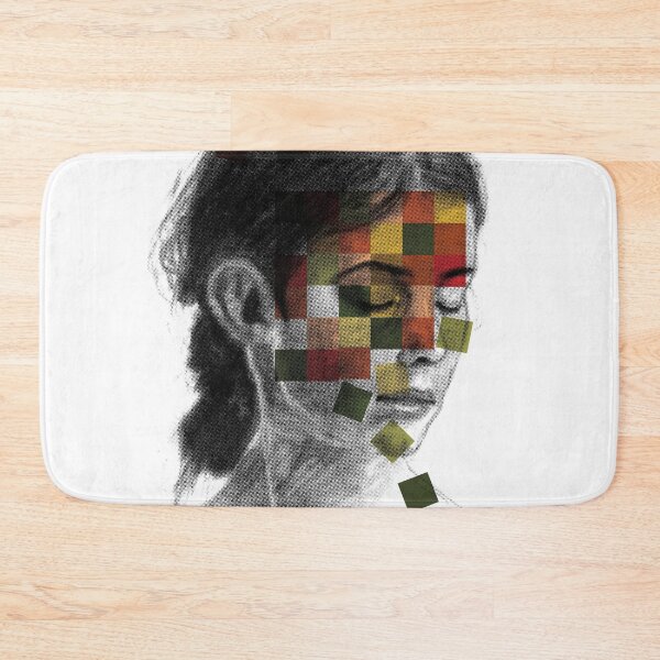 Item preview, Abstract Portrait in Squares F0003 Fall/Autumn Palette designed and sold by Morose-merch.