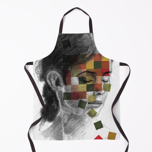 Item preview, Abstract Portrait in Squares F0003 Fall/Autumn Palette designed and sold by Morose-merch.