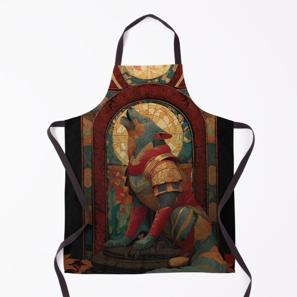 Item preview, Iron Wolf in the Fall Stained Glass Design designed and sold by Grandpa's Workshop.