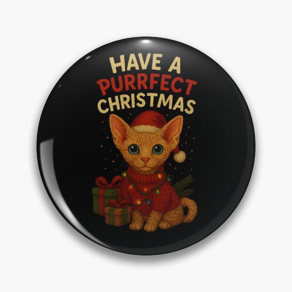 Item preview, Have a Purrfect Christmas Devon Rex Design designed and sold by Liv Solara.